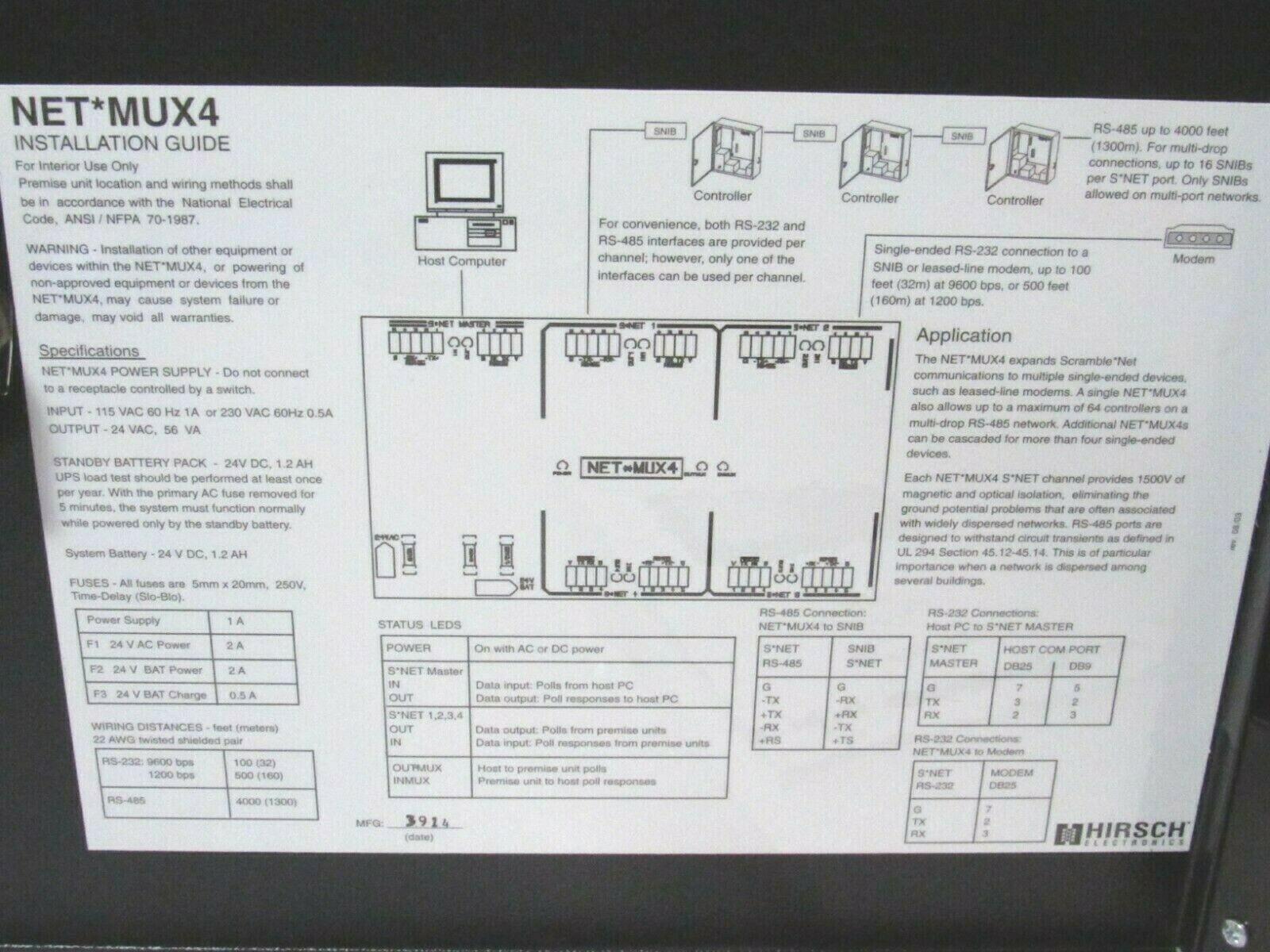 Hirsch Electronics Net*MUX4 Network Multiplexor [CTA]