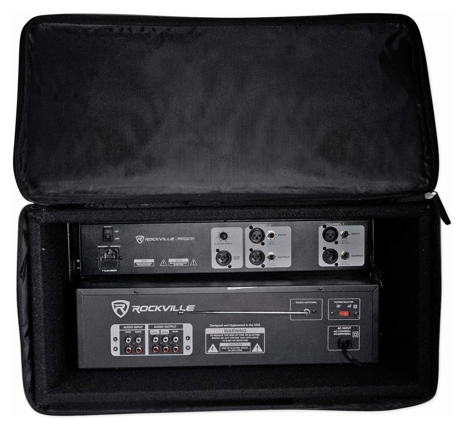 Rockville RRB50 5U Rack Bag Double-Sided Case with 12" Depth + Shoulder Strap