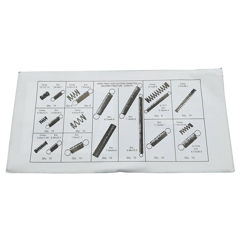 200 PCS Assorted Metal Compression Tension Hook Springs with Storage Box