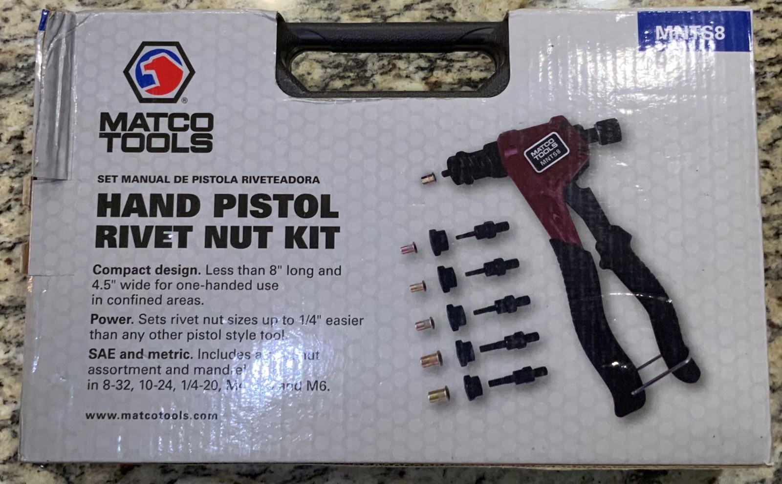 Matco Tools Hand Riveter Rivet Nut Kit Sets SAE & Metric Rivets NOS New Open Box