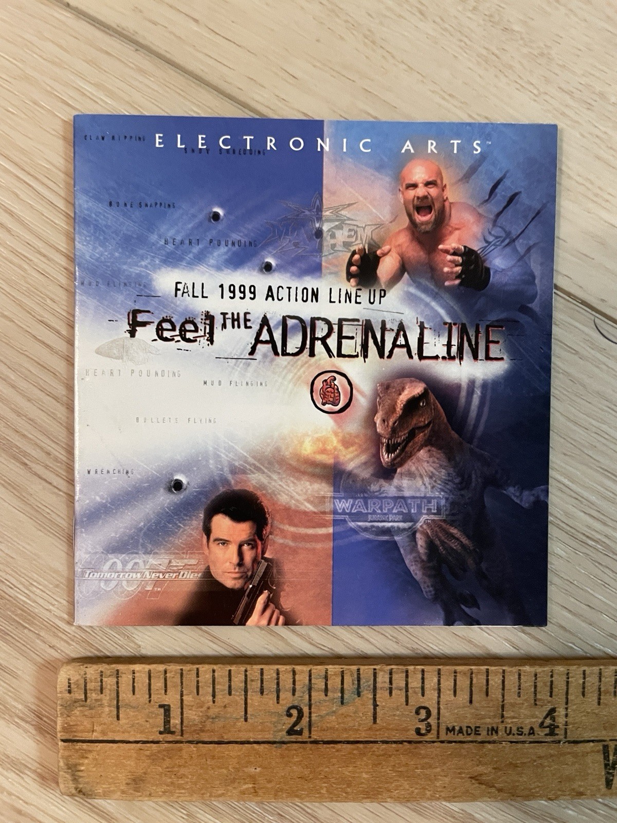 EA Electronic Arts PS1 Feel the Adrenaline PlayStation 1 Game Fall 1999 Insert