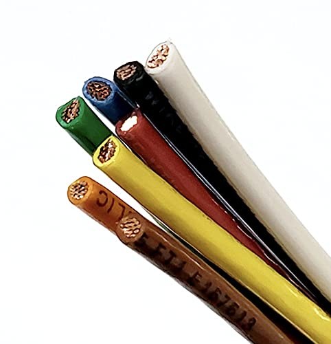12 AWG THHN THWN 600V Stranded Copper Building Wire 8 Colors X 25 FT Ea