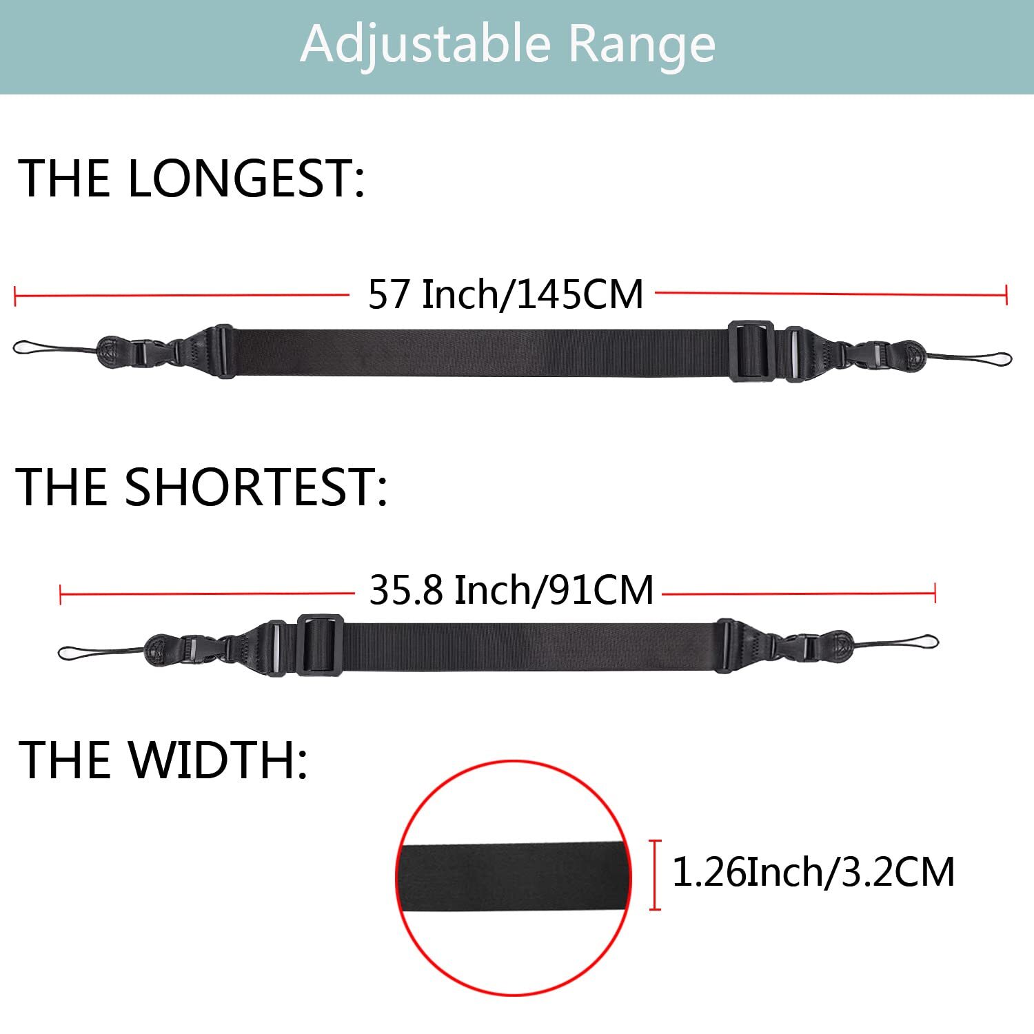 3 Pack Adjustable Shoulder Strap Comfortable for iPad Strap Nylon Neck Lanyard