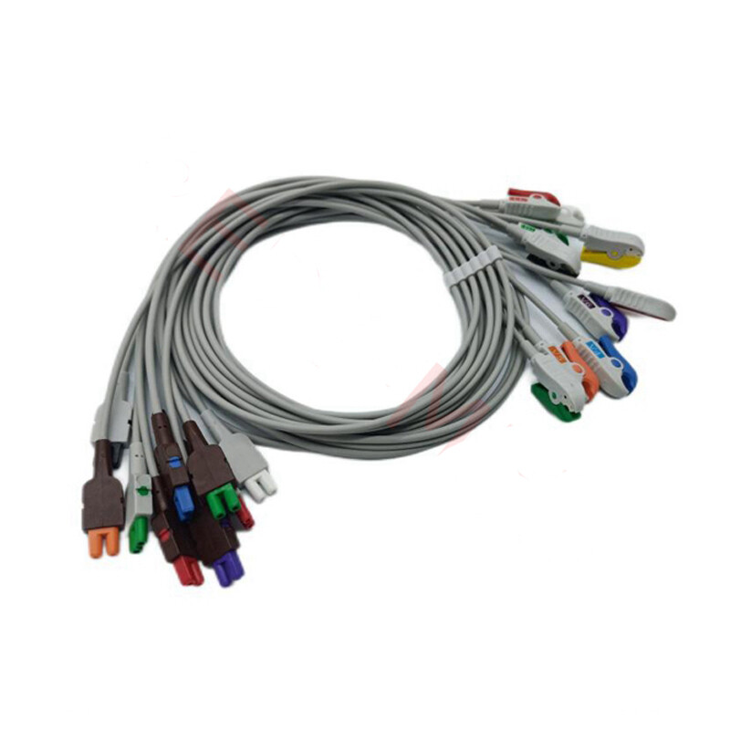 Diagnostic ECG Leadwire Set, Base 10 Grabber AHA for GE HealthCare 2104749-001