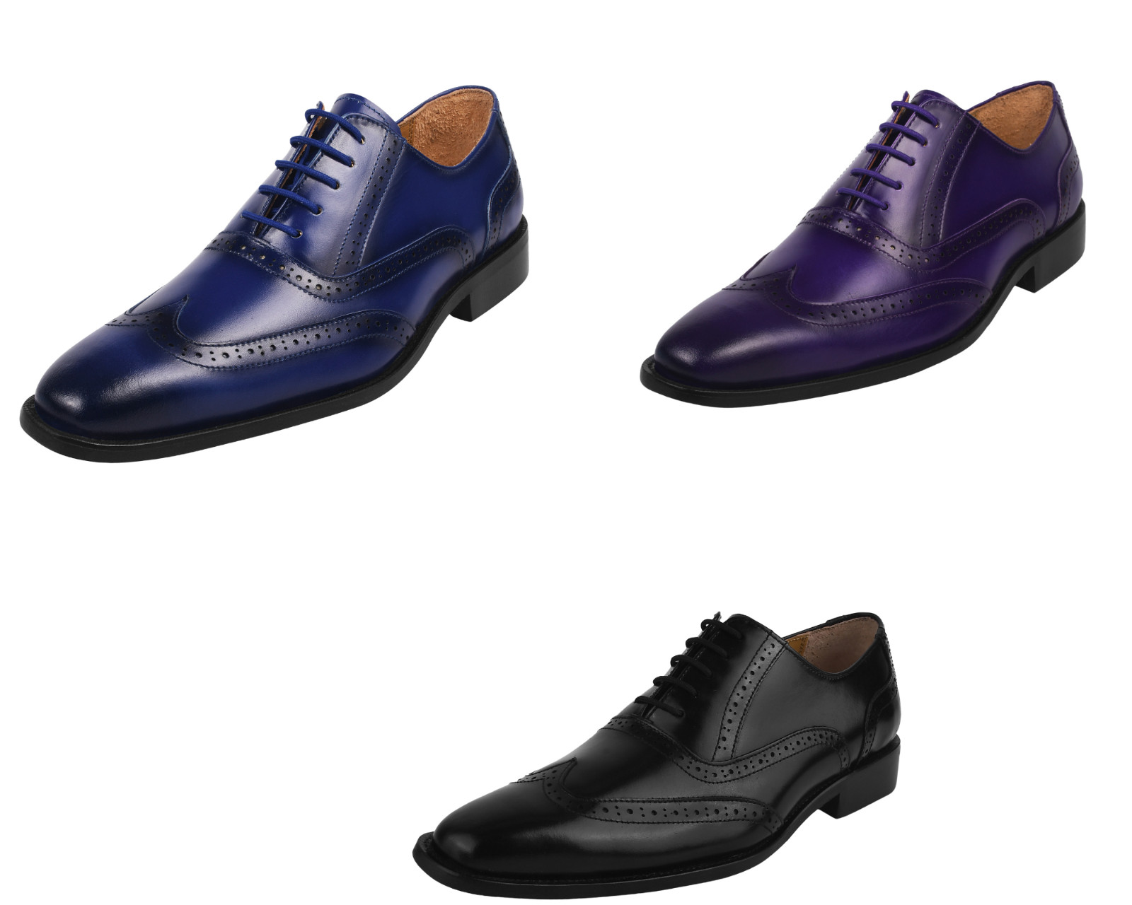 LIBERTYZENO  Genuine Leather Wingtip Lace up Business Oxford Dress Shoe for Men