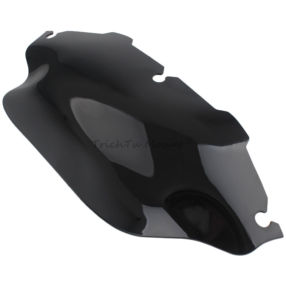 Black 8" Wave Windshield Windscreen For Harley Touring Electra Glide 1996–2013