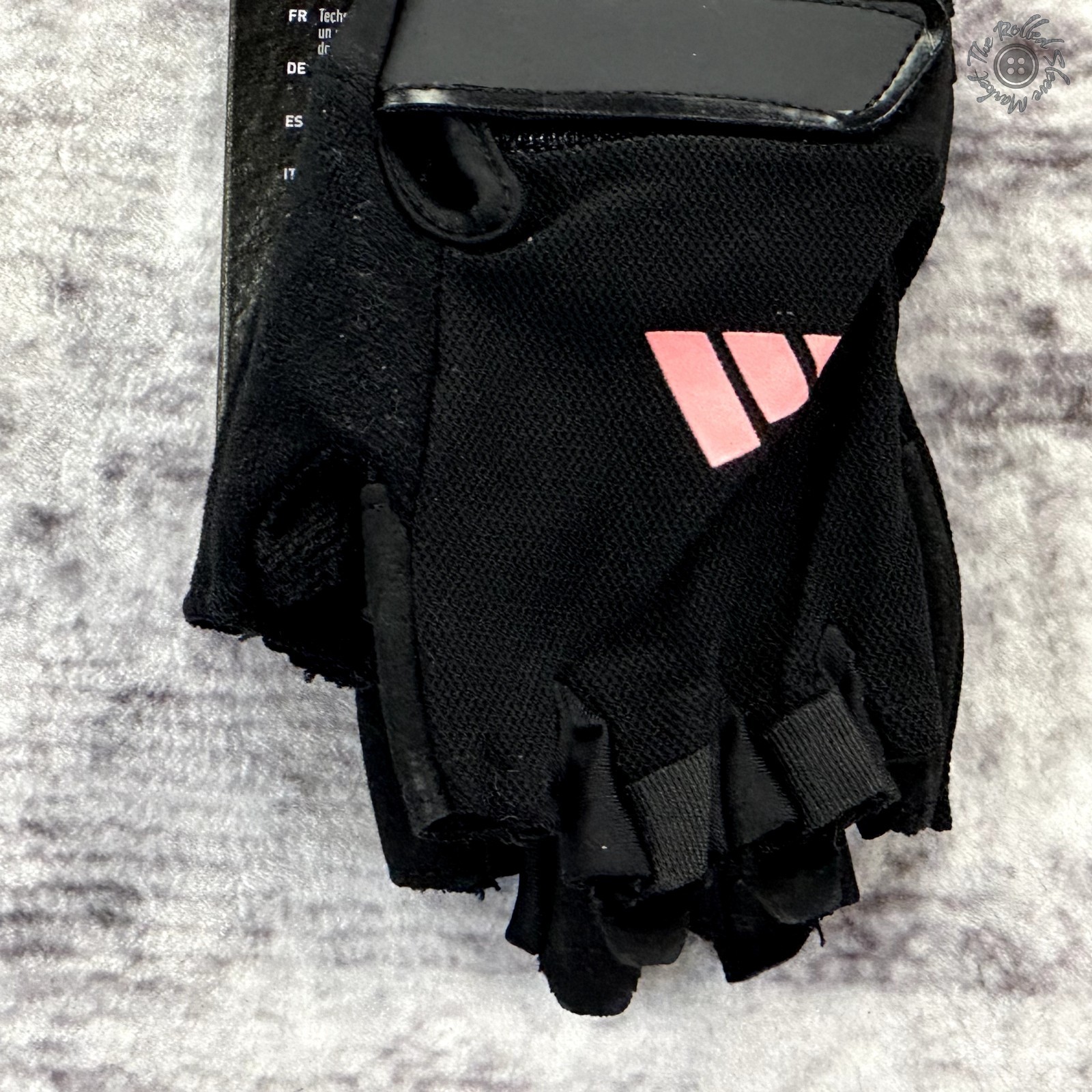 NWT - Adidas Essential Training Gloves - Black/Pink - Fingerless - Size S