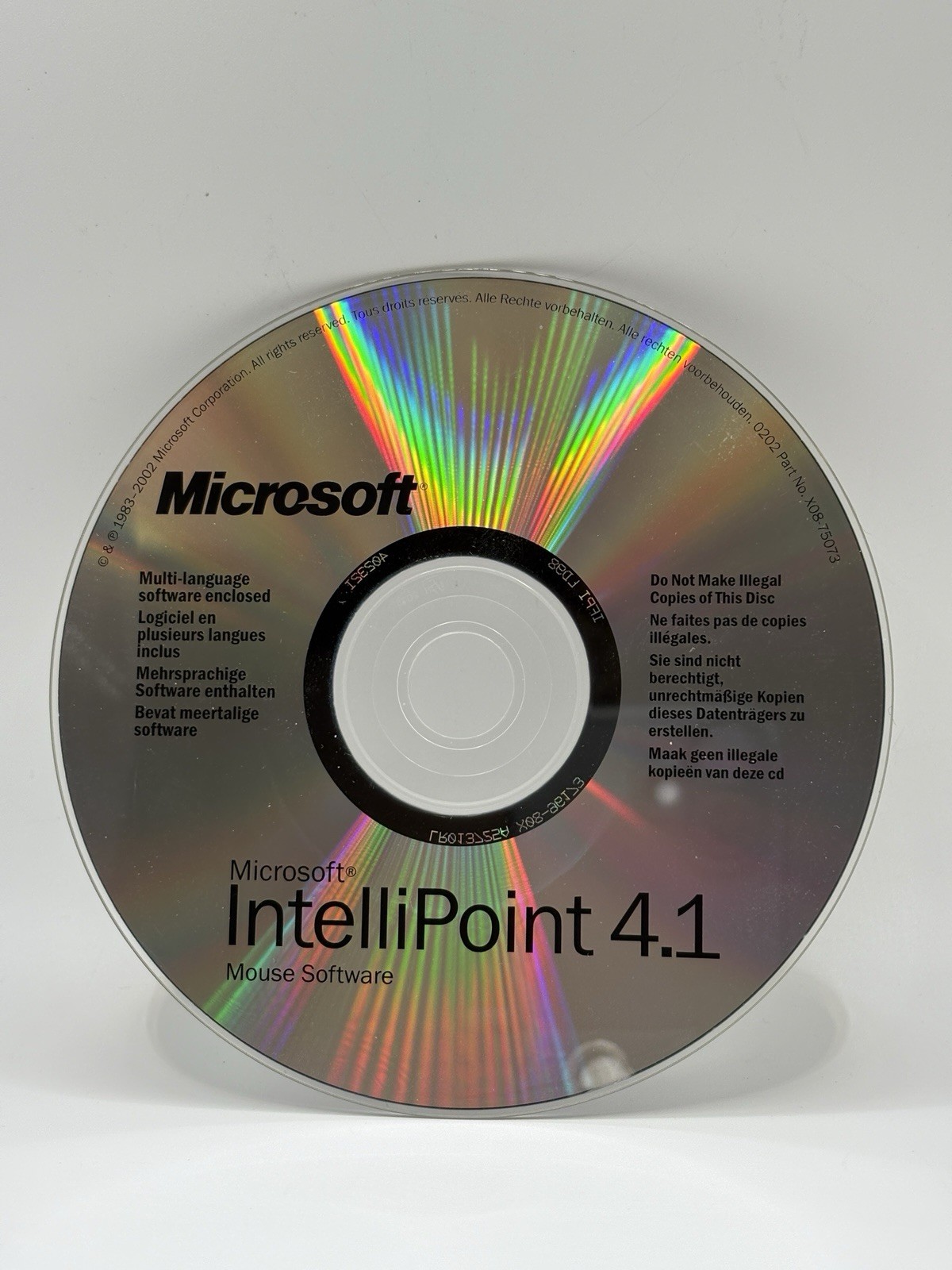 Microsoft® IntelliPoint 4.1 Mouse Software Disc
