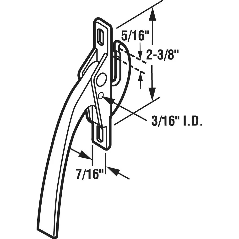 White Casement Window Locking Handle