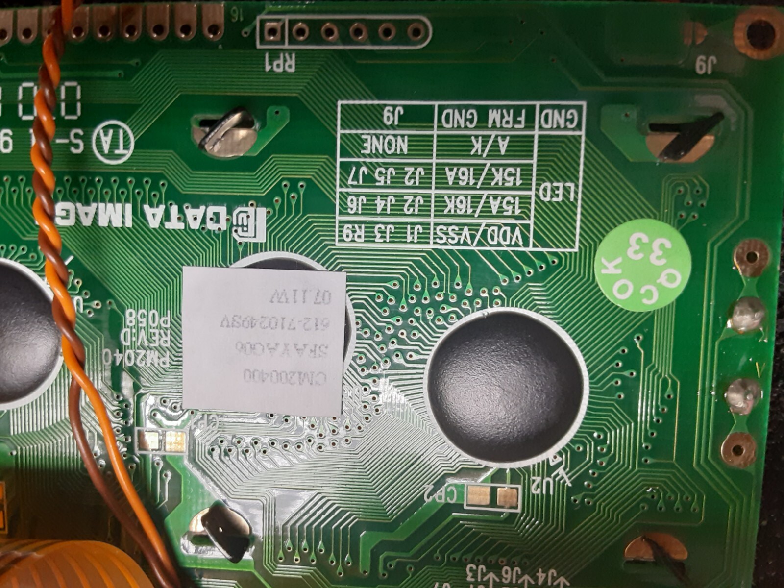 Data Image LCD Display CM200400 PM2040 3" NEW OLD STOCK