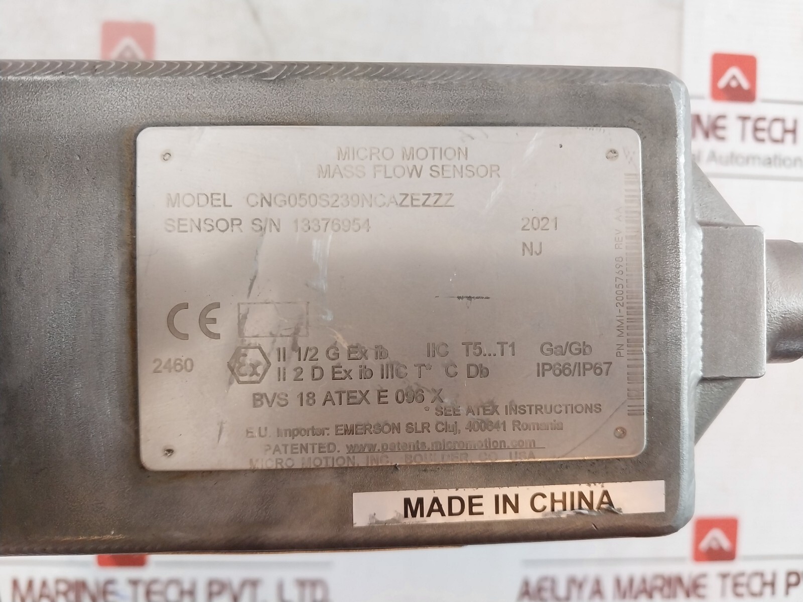 MICRO MOTION CNG050S239NCAZEZZZ Mass Flow Sensor ASME B31.3 (Not Working)
