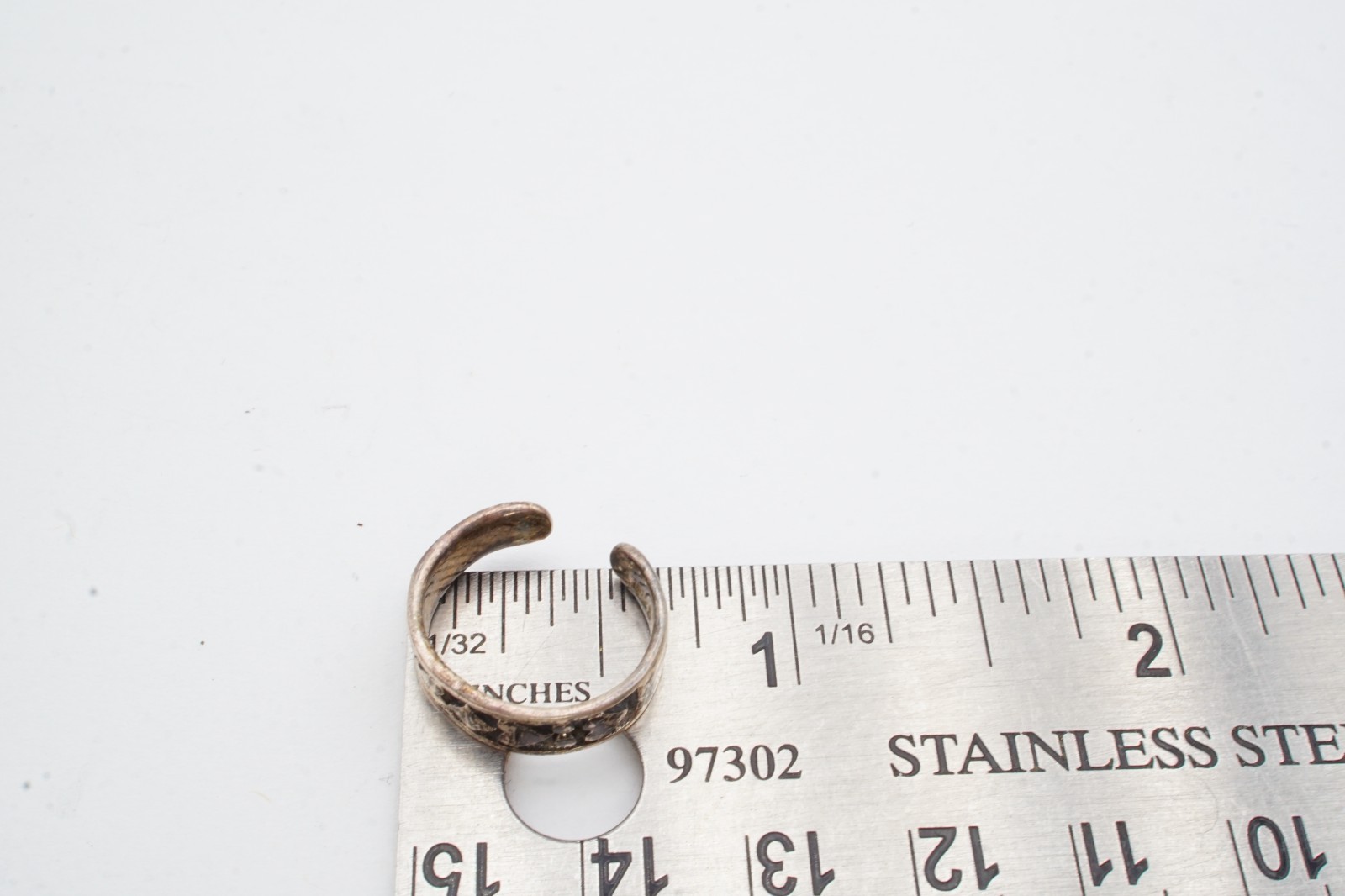 Sterling Silver 925 Heart Toe Ring Size 3