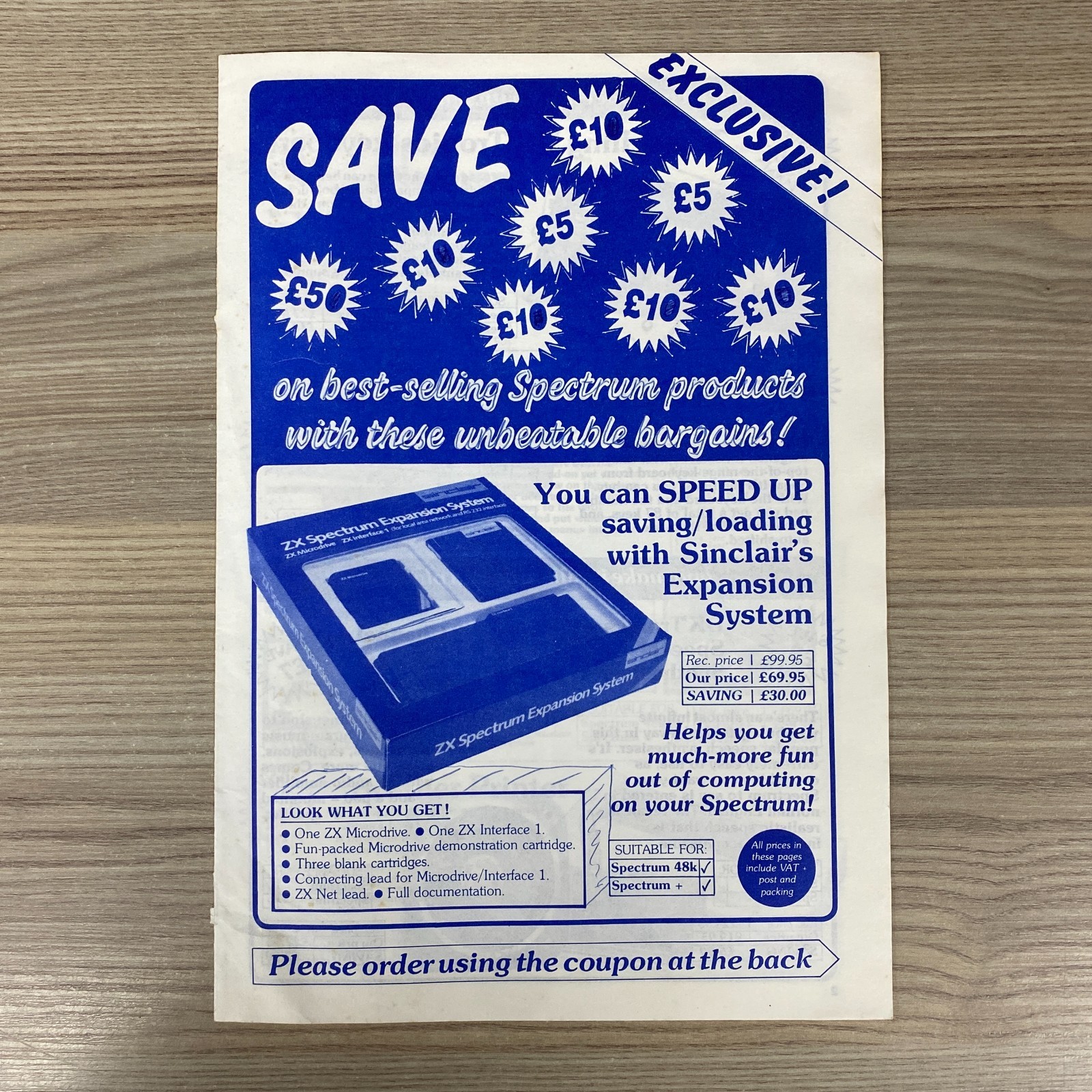 ZX SPECTRUM RETRO ADVERT PAMPHLET BOOKLET 1980'S VIDEO/COMPUTER GAMES SINCLAIR