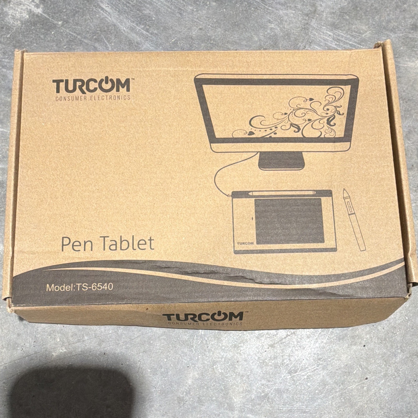 Turcom TS-6540 Wired Graphics Tablet Drawing Pad MPN TS-6540 USB Pen Input