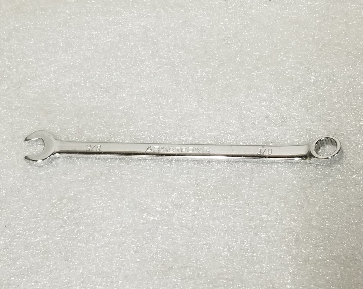 Armstrong 25-212 Combination Wrench Full Polish Long Pattern 3/8" Made in USA