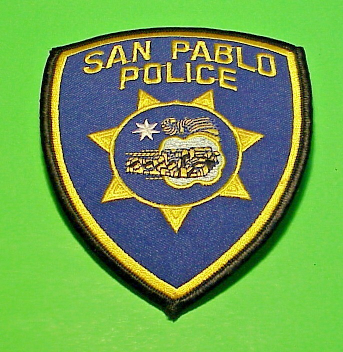 SAN PABLO  CALIFORNIA   CA  5"  POLICE PATCH  FREE SHIPPING!!!