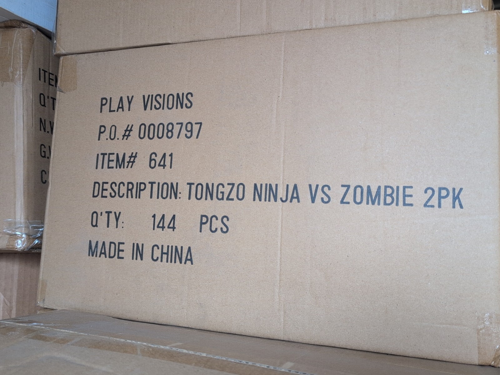 Sealed Case Of 144 TONGZO BATTLECHIPZ Ninjas vs Zombies Brand New Variety Trl8
