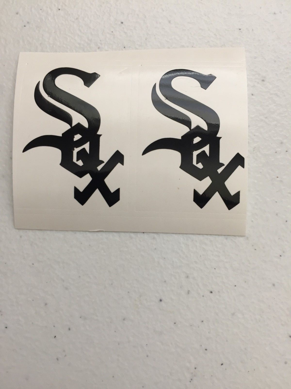 TWO CHICAGO WHITE SOX  BASEBALL HELMET VINYL STICKER DECAL BATTING HELMET DECAL