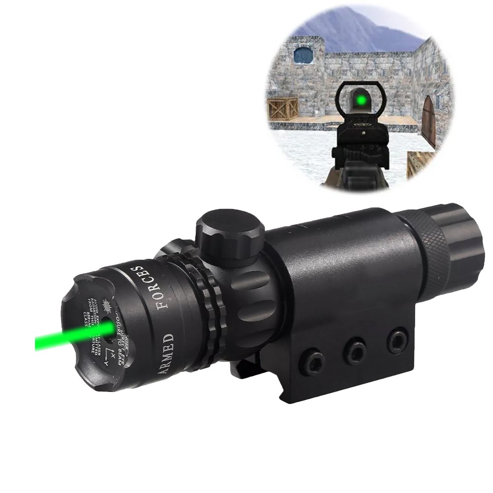 Green Laser Sight Rifle Dot Scope Laser Remote Switch Rail Barrel Mount ASN