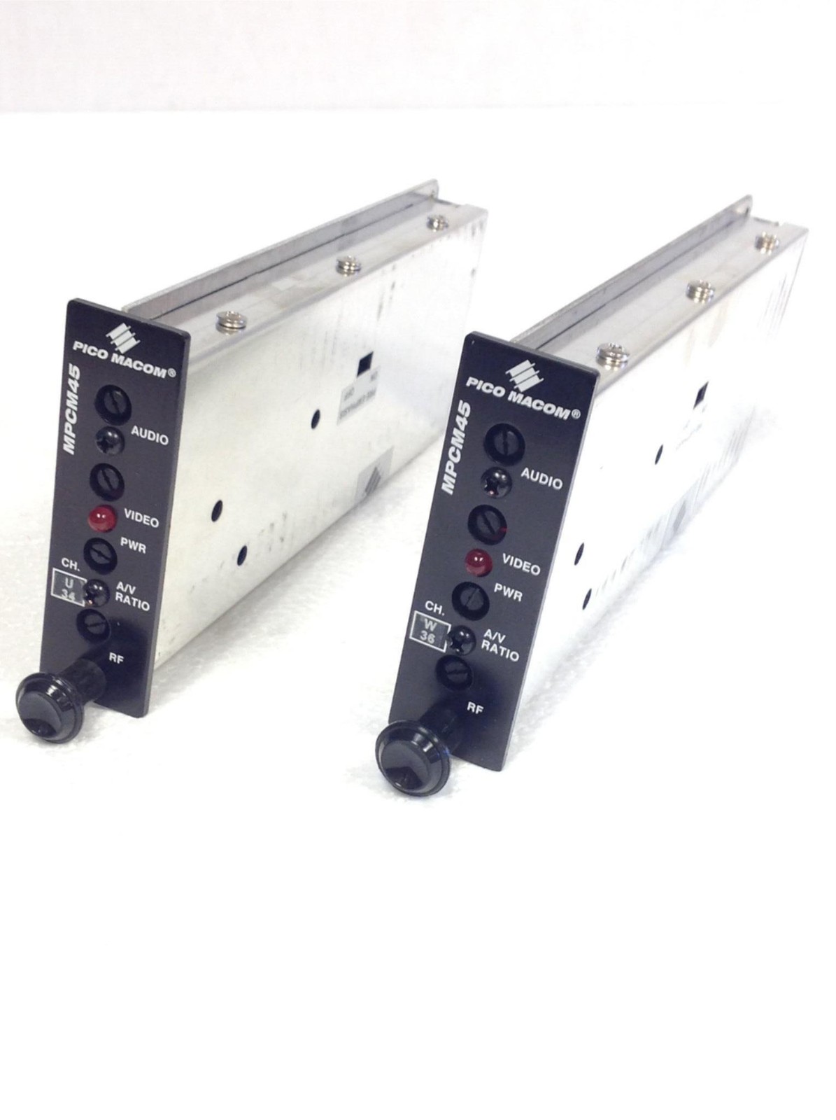 Lot Of 2 Pico Macom MPCM45 Universal Chassis Single Mini Modulator, WORKING