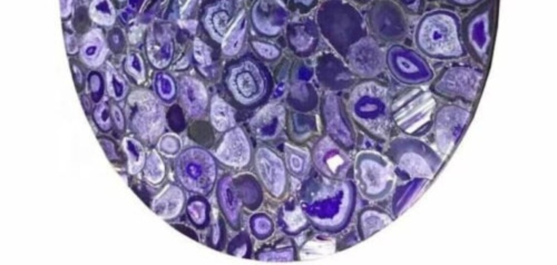 30"x30" Purple Agate Table, Agate Table , Agate Countertop, Round Agate Table
