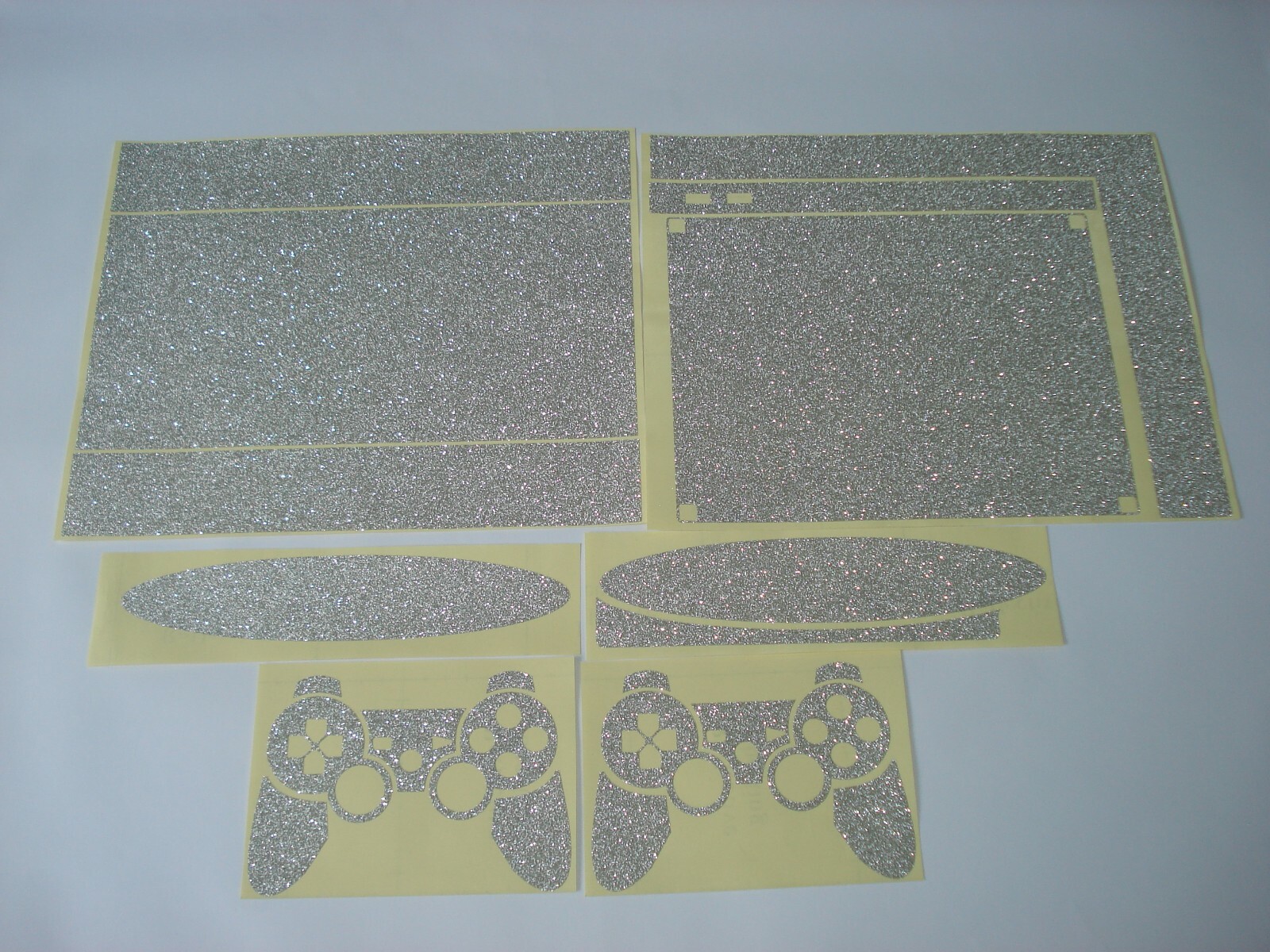 Shining Silver Bling Glitter Skin Sticker for PS3 PlayStation 3 Super Slim