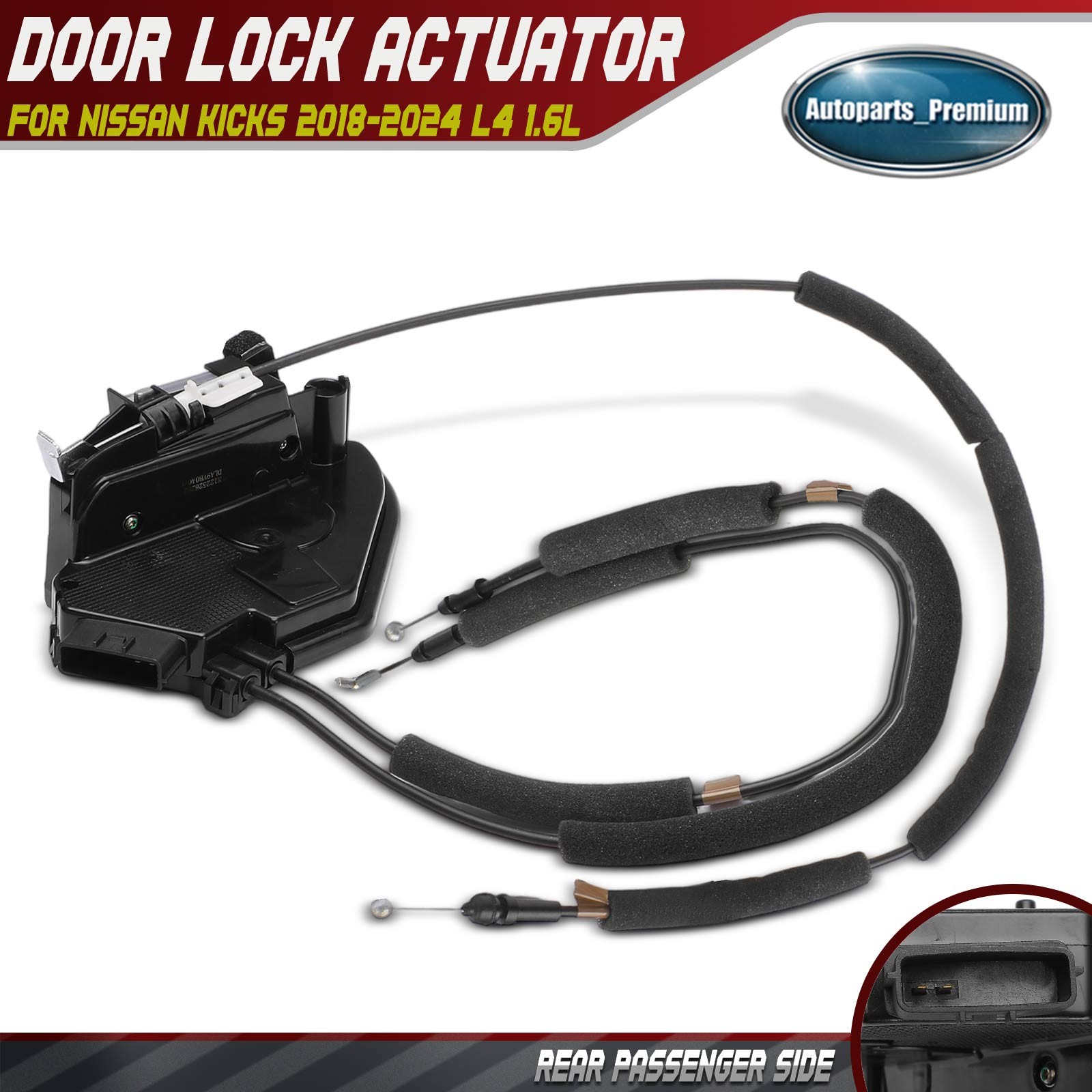 Rear RH Right Passenger Side Door Lock Latch Actuator for Nissan Kicks 2018-2024