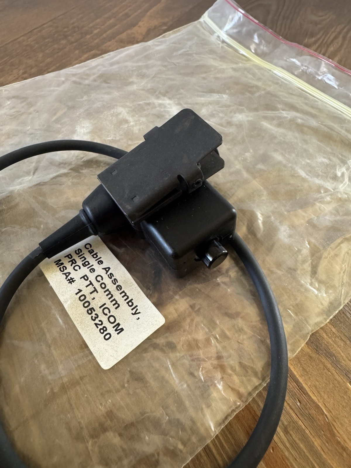 MSA PRC PTT Single Comm Cable ~ ICOM MSA # 10053280