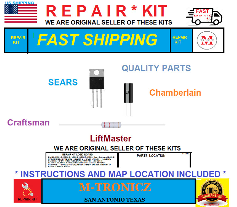 REPAIR KIT LOGIC BOARD FOR Chamberlain  13953664SRT 41A5021-2 14LG424B 14SR424E