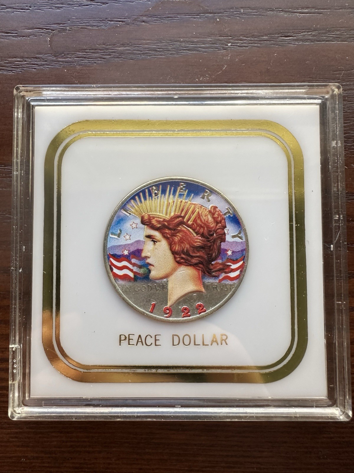 1922 $1 Silver Peace Dollar Colorized
