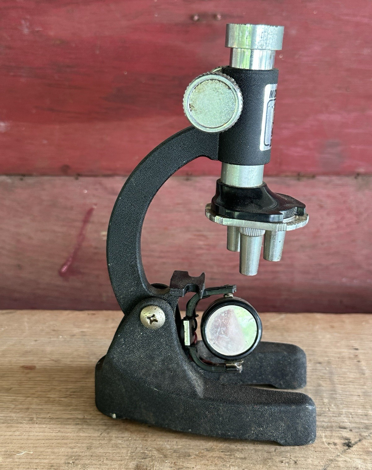 Microscope 10X-900X Zoom Educational Toy Microscope Black/Silver UNTESTED