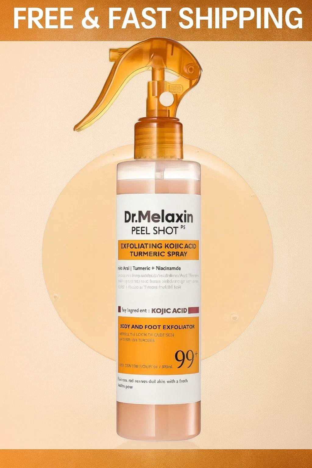 Dr. Melaxin Peel Shot Exfoliant Kojic Acid Turmeric Spray 200ml Brand new