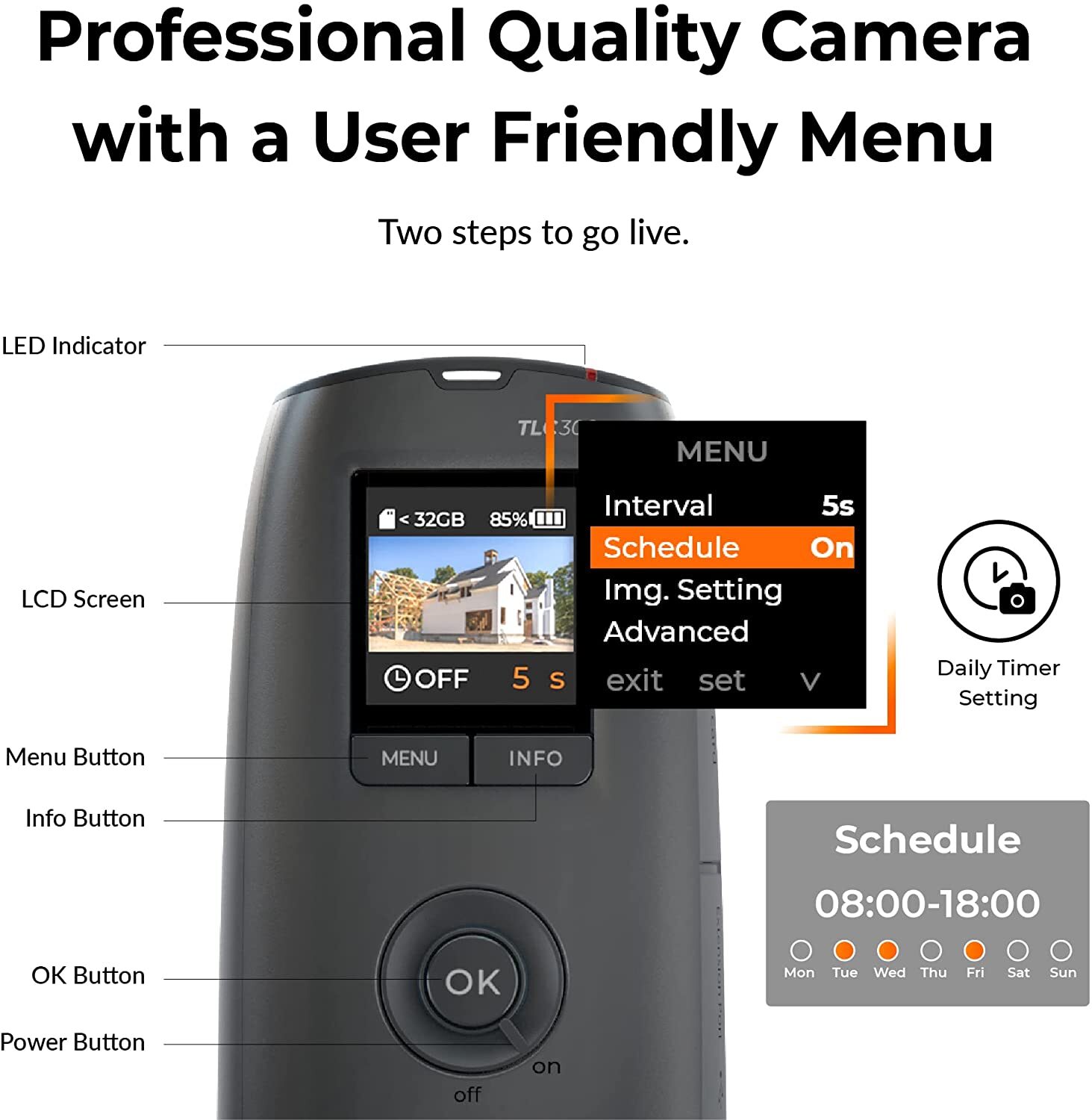 Brinno Time Lapse Camera TLC300-M Bundle 2023 Timelapse Camera Outdoor Construct