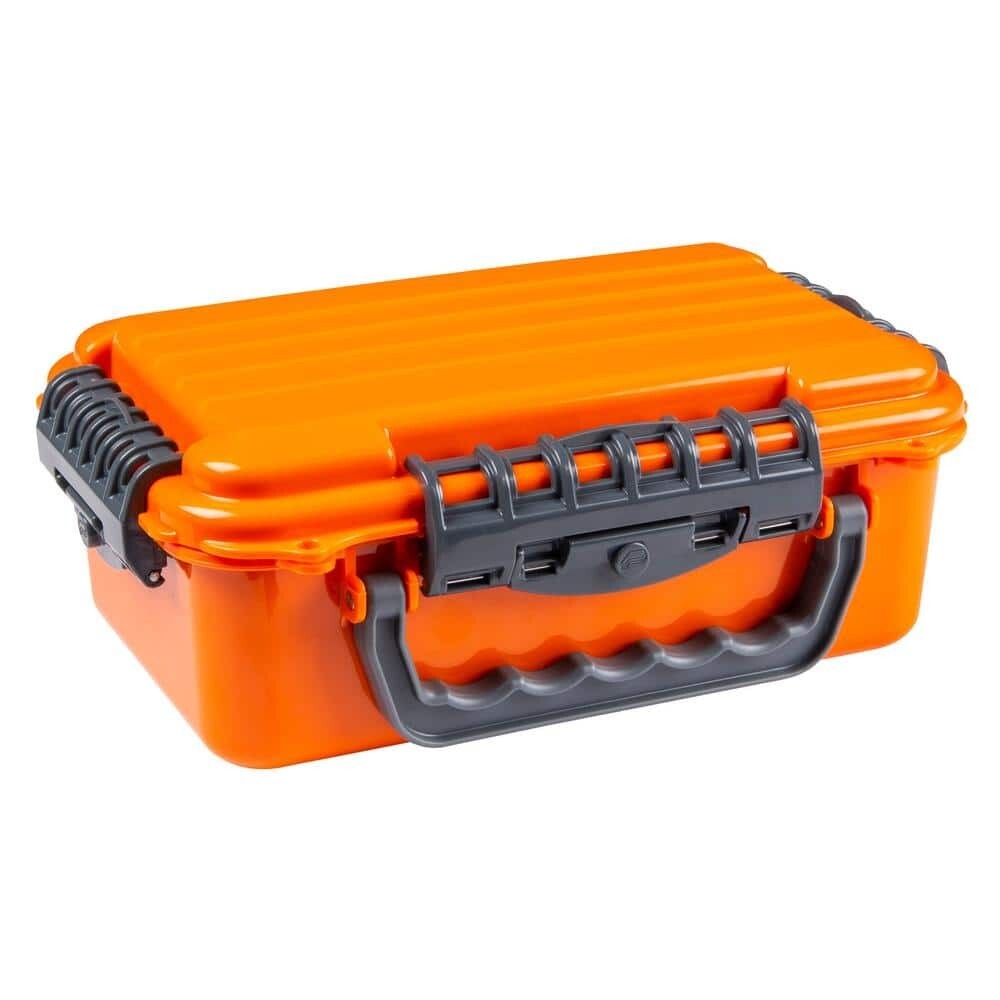 Large Waterproof ABS Case with Handle – Orange Storage Box
