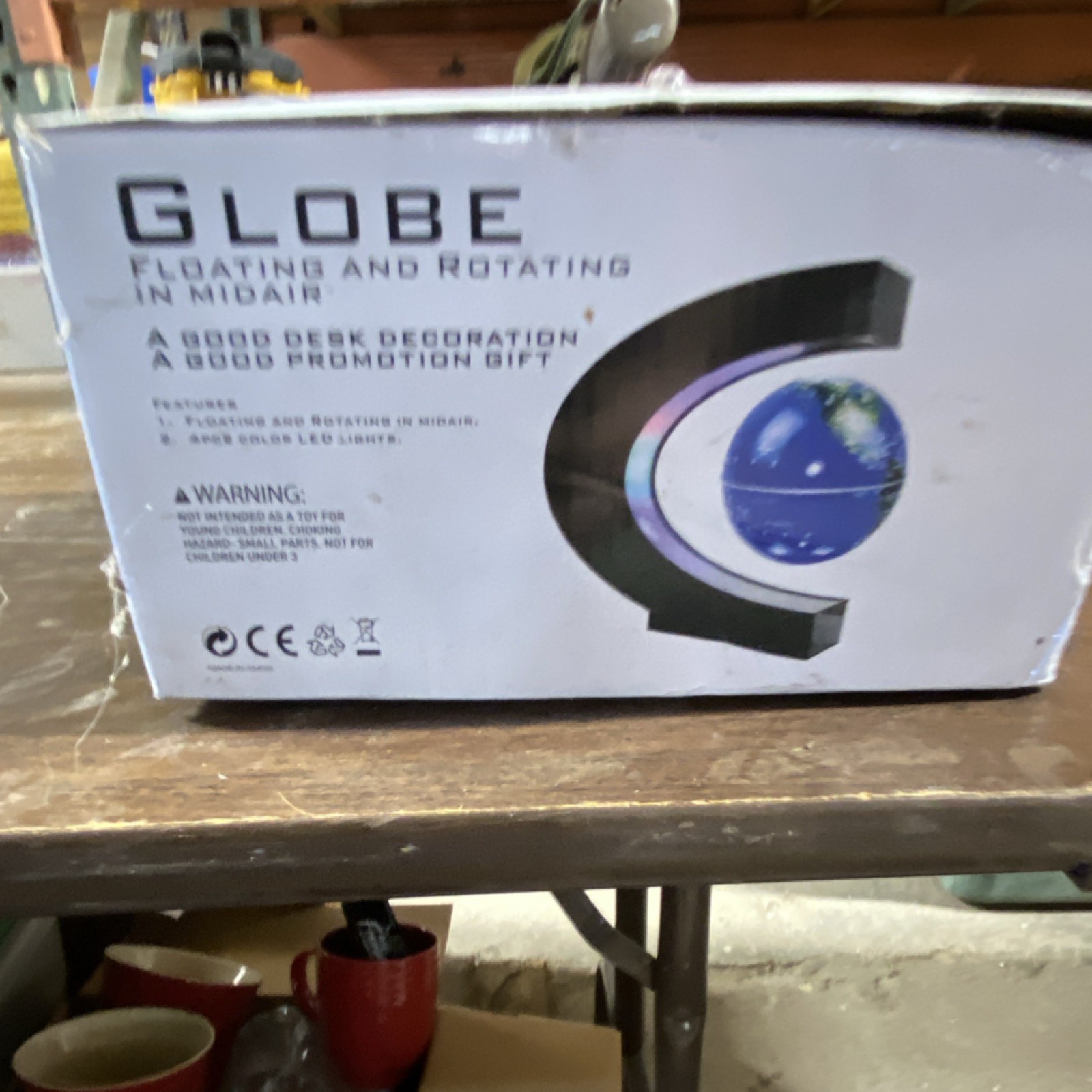 Globe Levitating Rotating Illuminated Multicolor Tabletop LED Decorative Globe