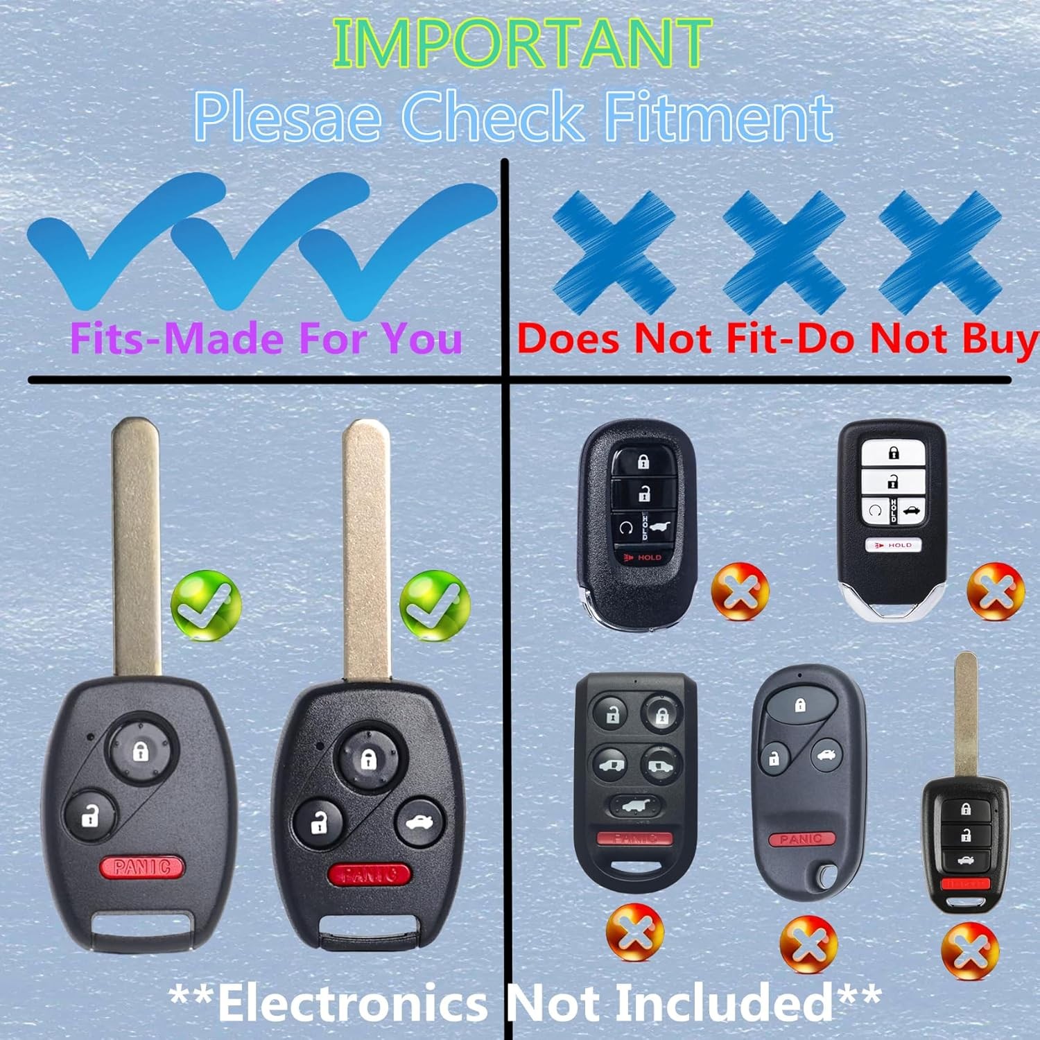 Car Key Fob Replacement Shell Case