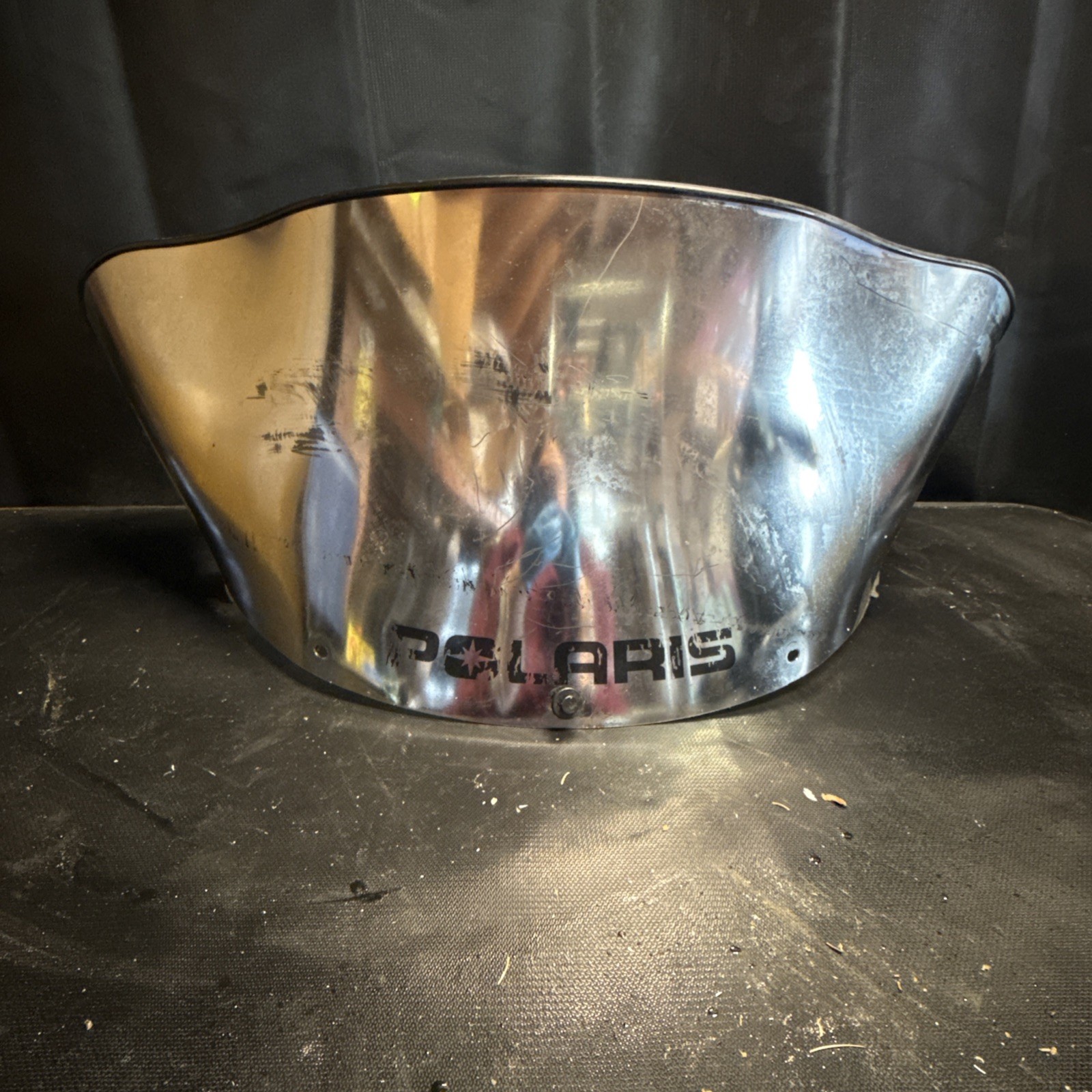 Polaris Edge Used Mid Chrome Windshield 5434640 Xcsp Rmk Switchback Pro X 11.5"