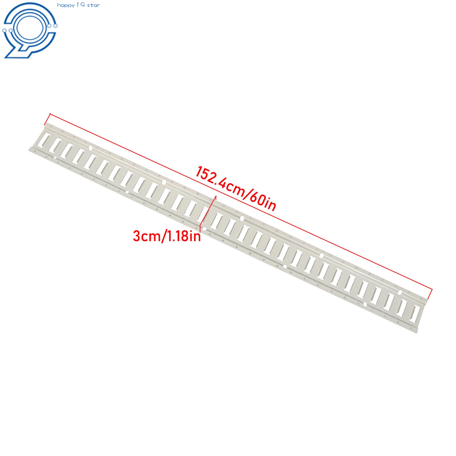 2PC 5' E-Track Tie-Down Rail For Truck Trailer Cargo Van Utility Galvanized
