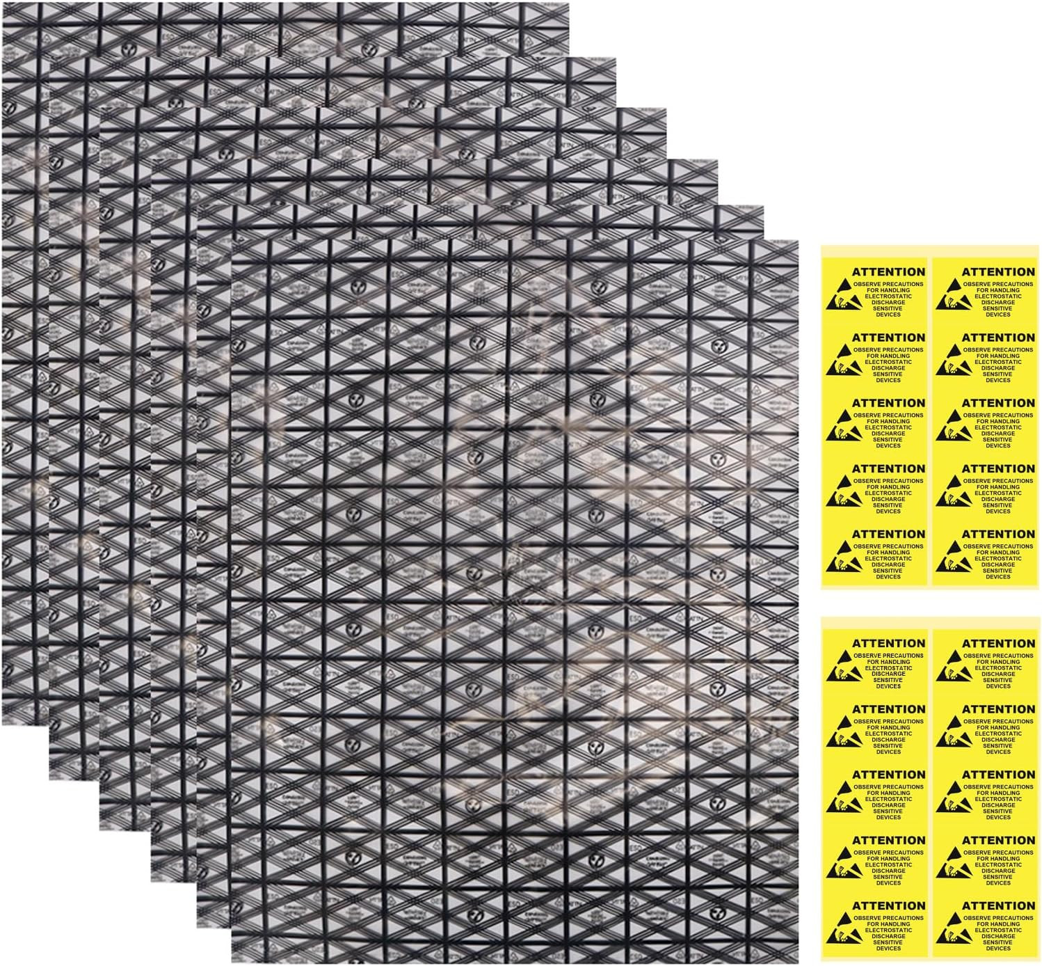 20Pcs Large Premium anti Static Bags with Antistatic Sticker