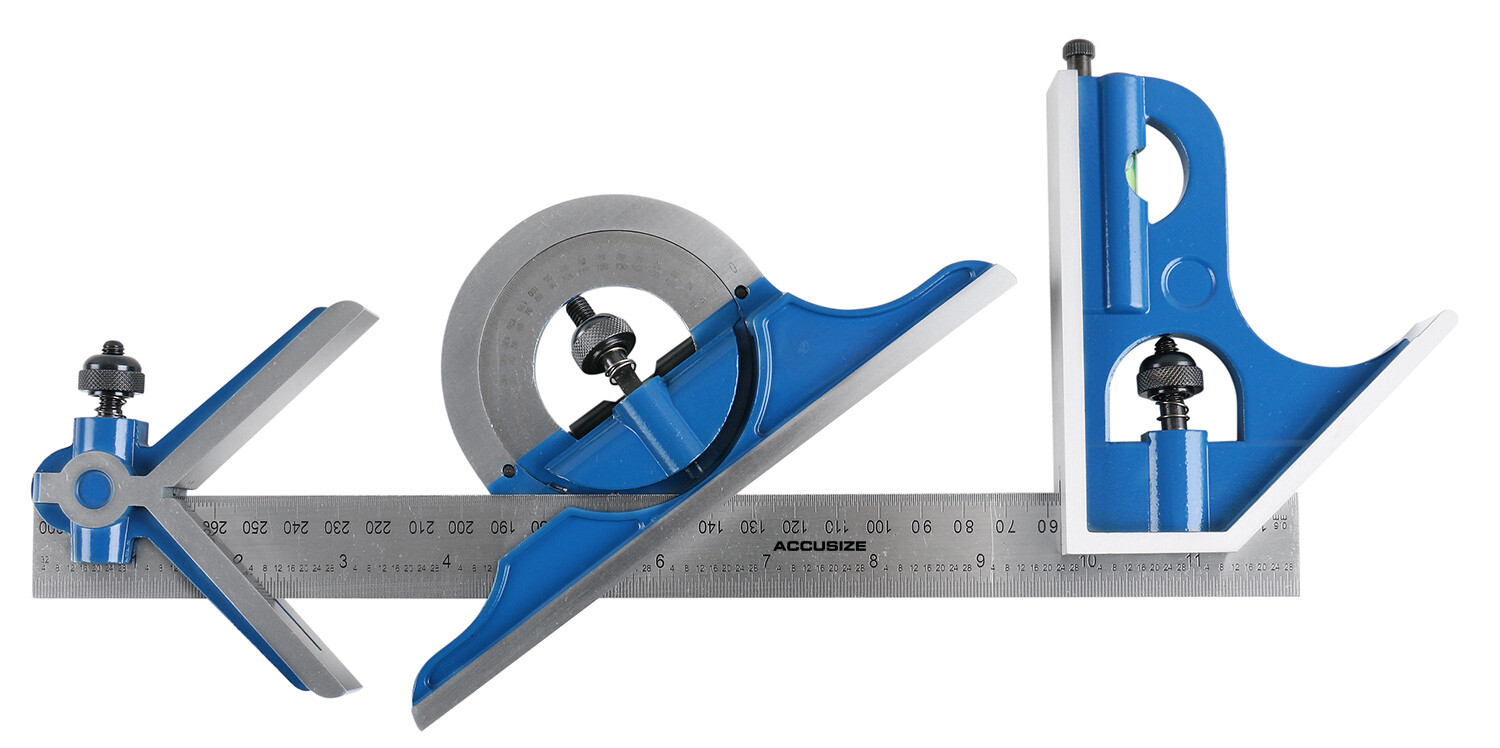 12?/300mm Adjustable Engineers Combination Square Ruler Sets, #0000-8108