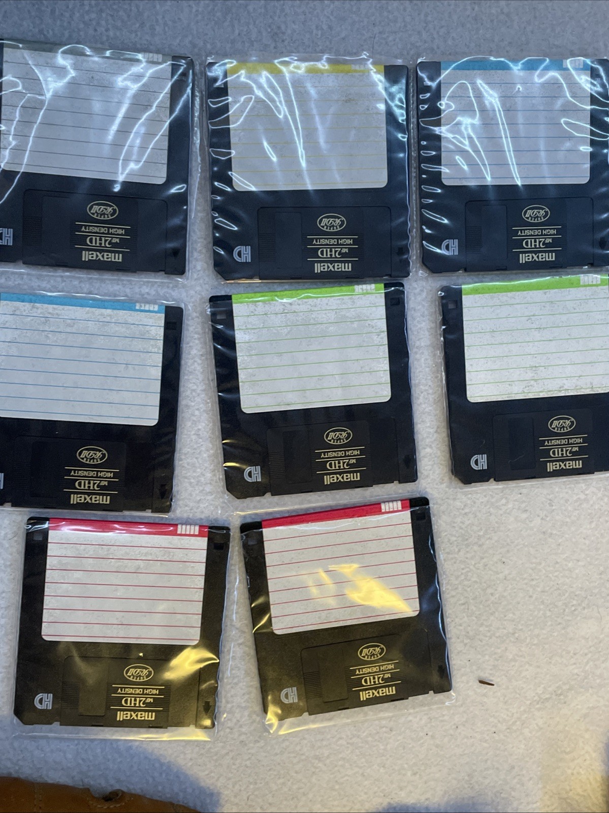Maxell MF2HD 3 1/2" 1.44 MB floppy disks, 8 Count