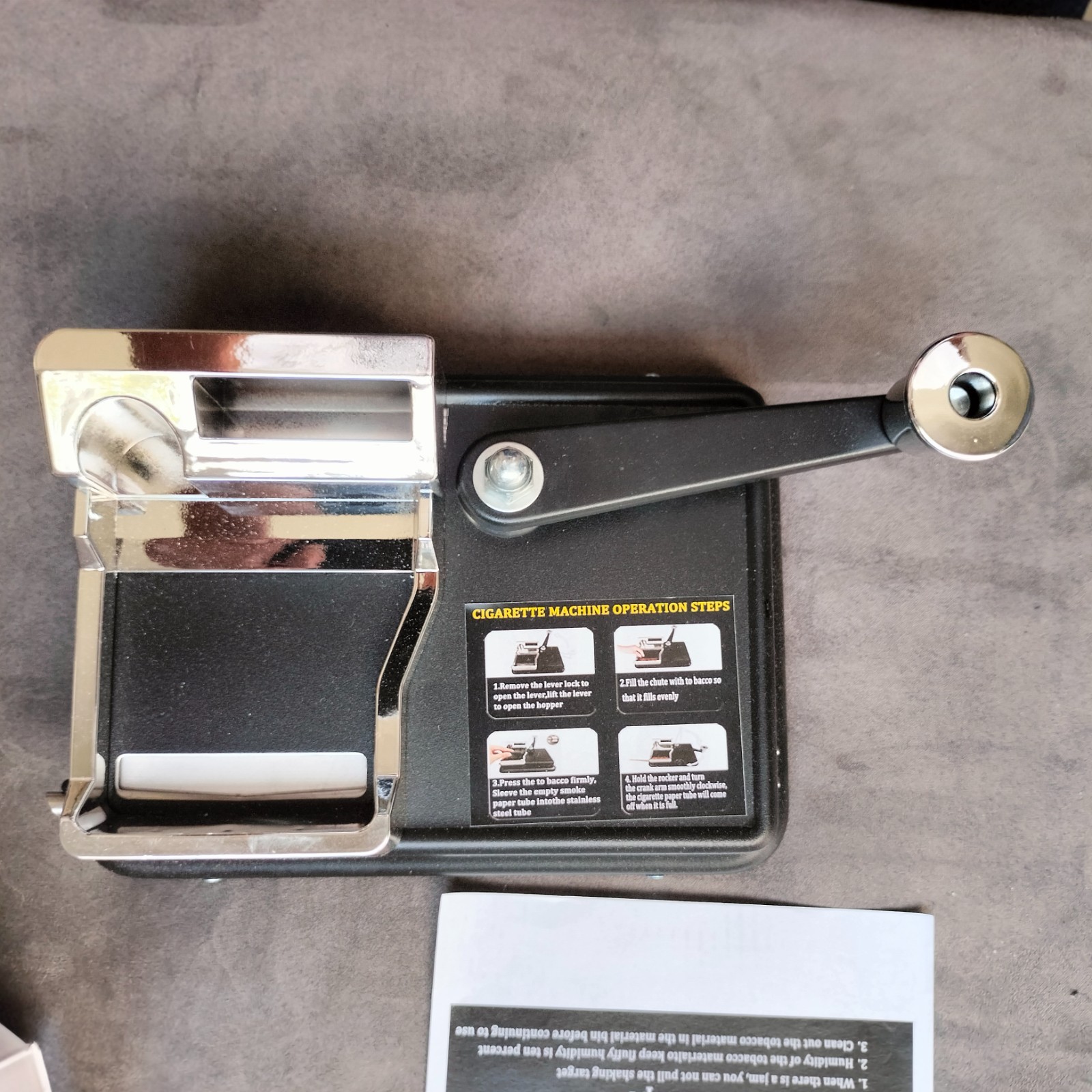Cigarette Rolling Machine w/ Accessories - Manual - Fits Most Cigarette Tubes