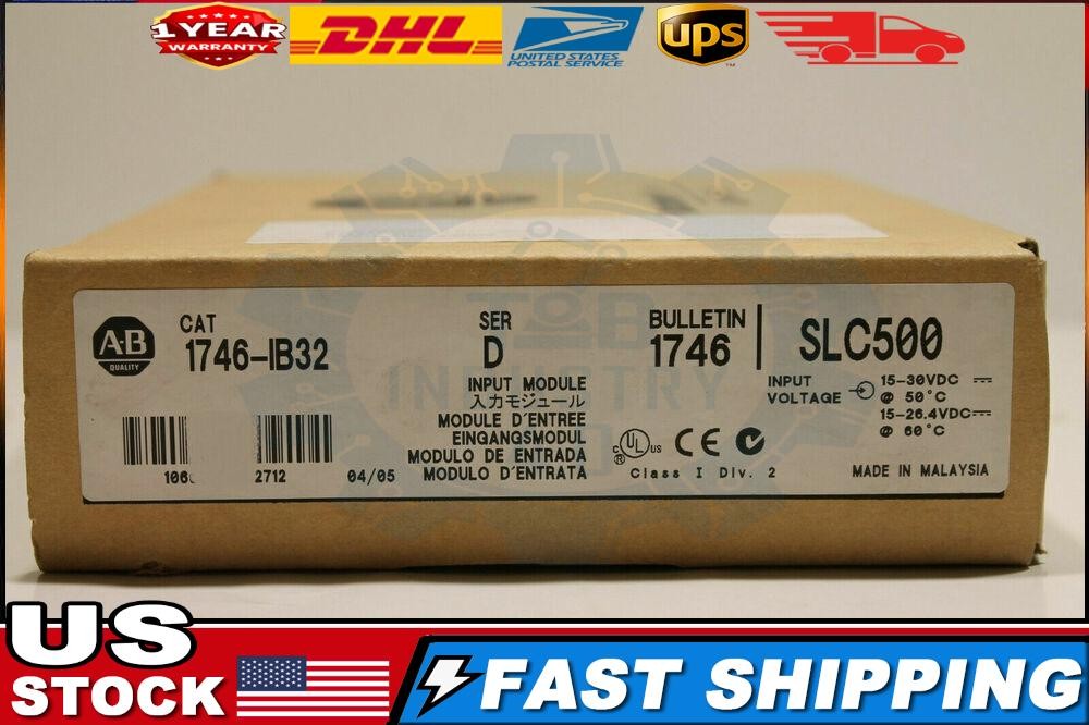 New Factory Sealed AB 1746-IB32 SER D SLC 500 PLC Input Module 1746IB32 In Stock