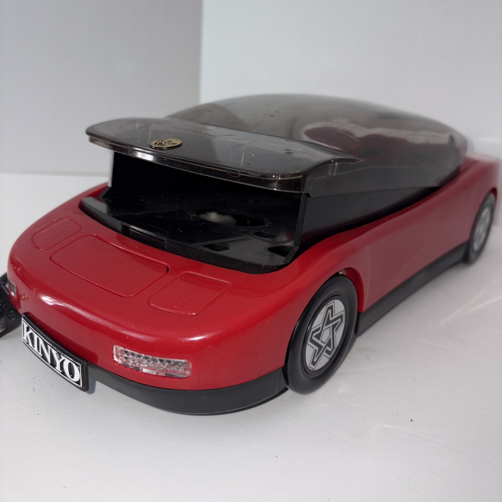 Sportscar VHS Tape Rewinder  Bright red - KINYO Collectible Vintage