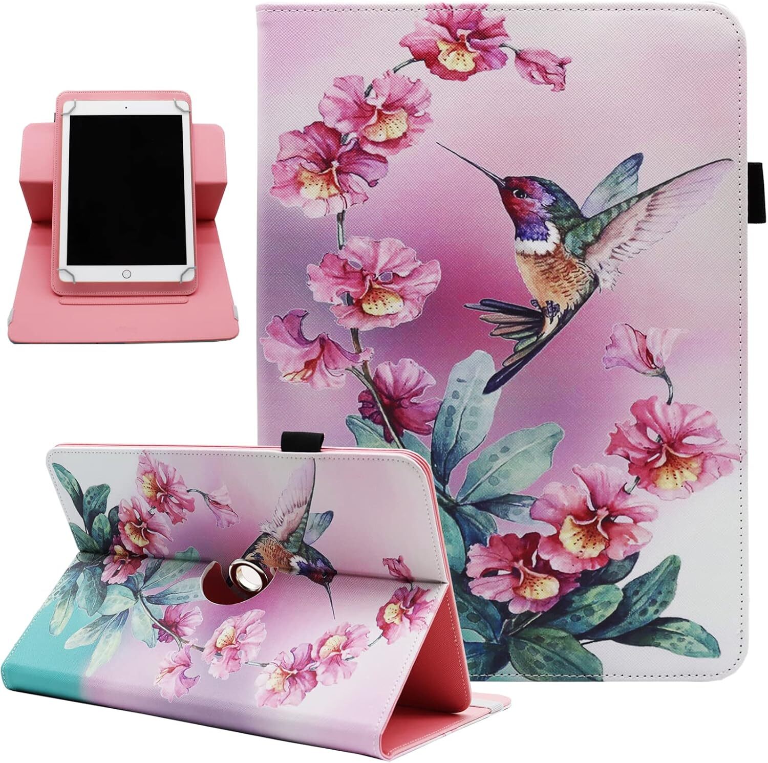 Universal 10 10.1 Inch Android Tablet Case, Dluggs PU Leather 360 02 Bird