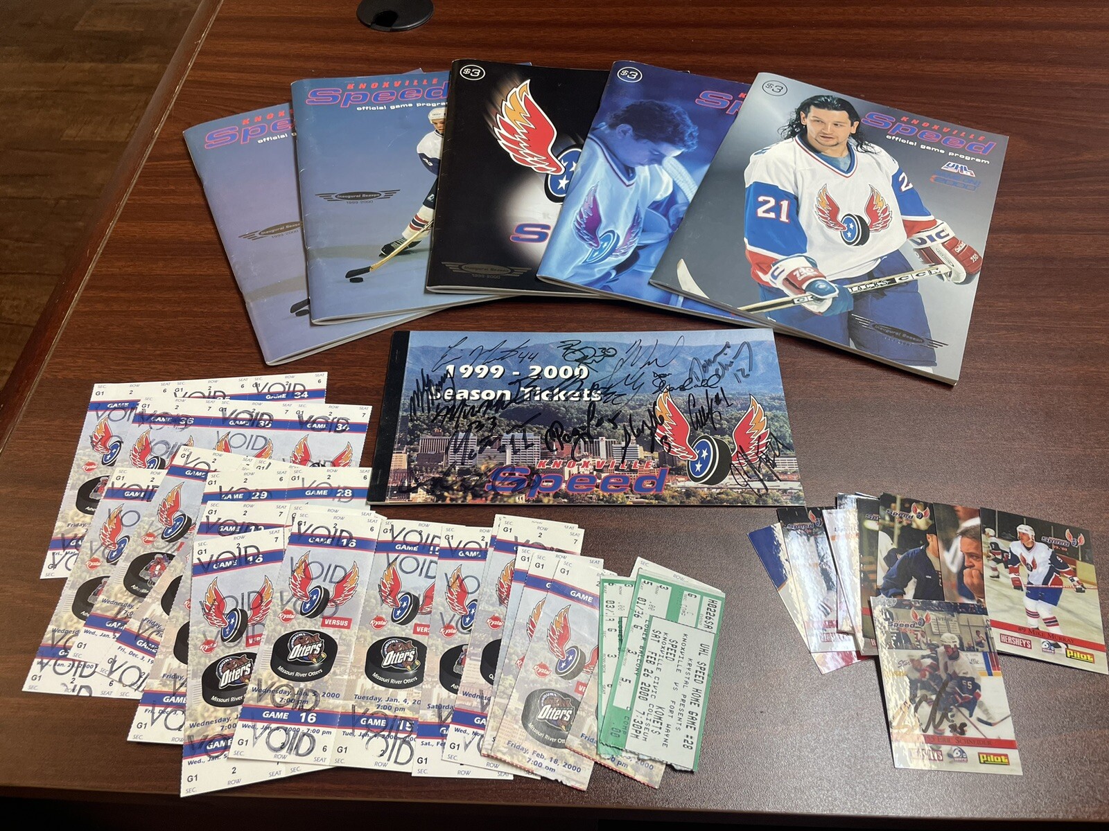 Knoxville Speed Hockey Programs Tickets Trading Cards Autographs Bundle *READ*