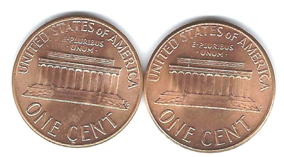 1979 P & D Brilliant Uncirculated Two Lincoln cent coins!