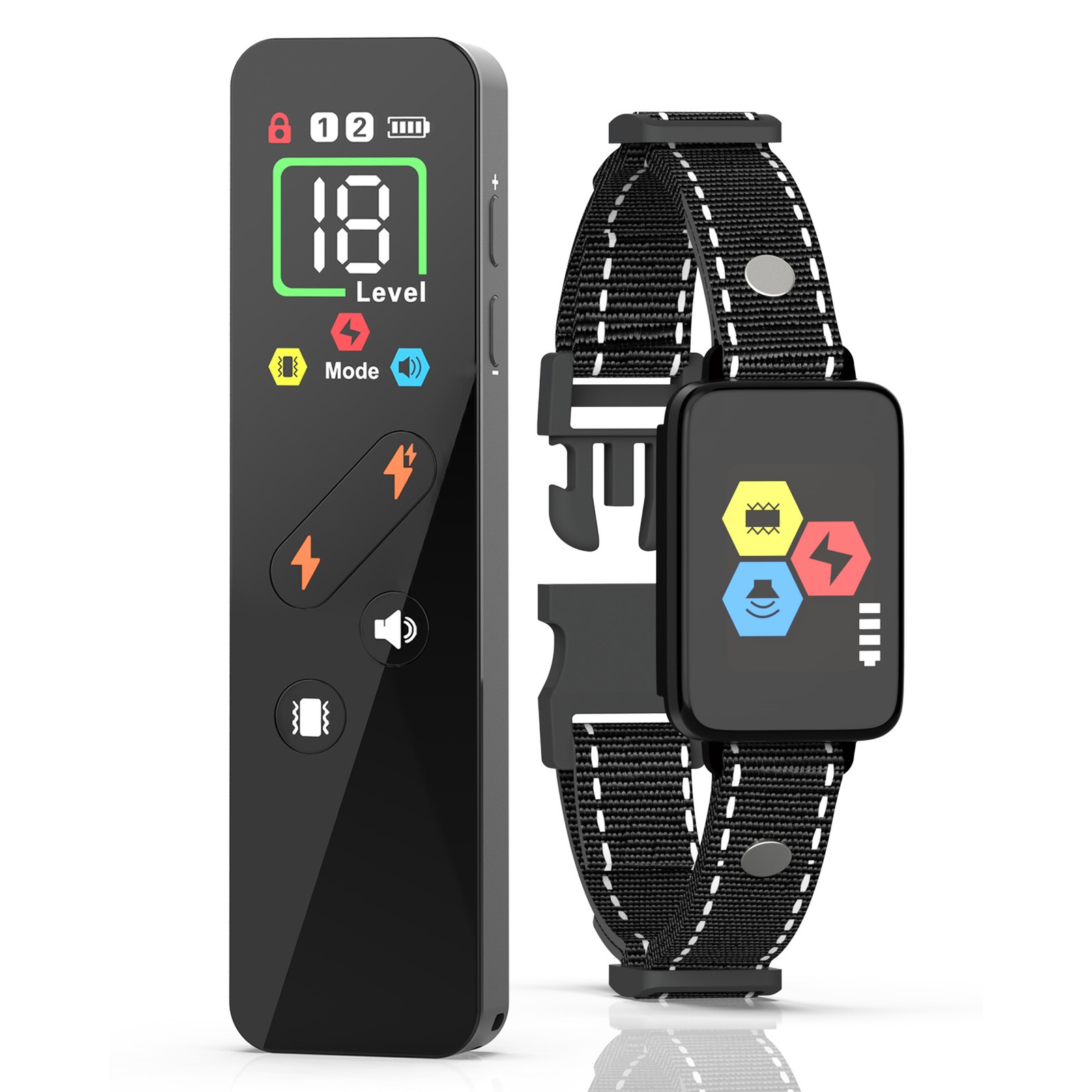 3300ft Dog Shock Collar & Remote Rechargeable Bark Dog Training Collar Trainer