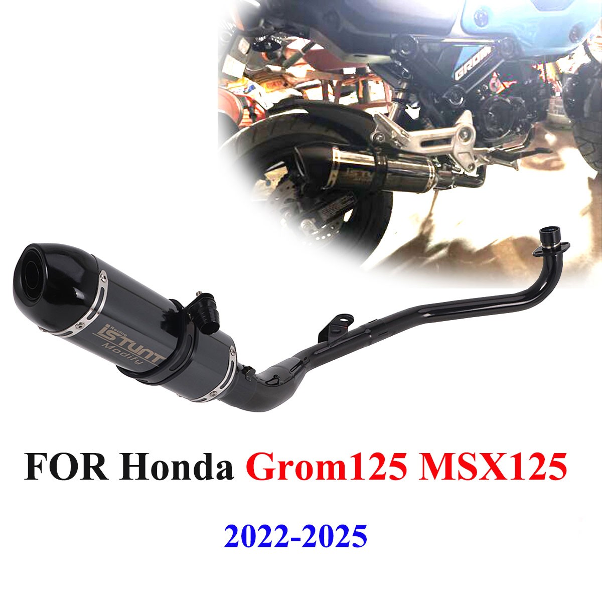 For Honda Grom125 Msx125 22-25 Motorcycle Exhaust System Grom Front Link Pipe