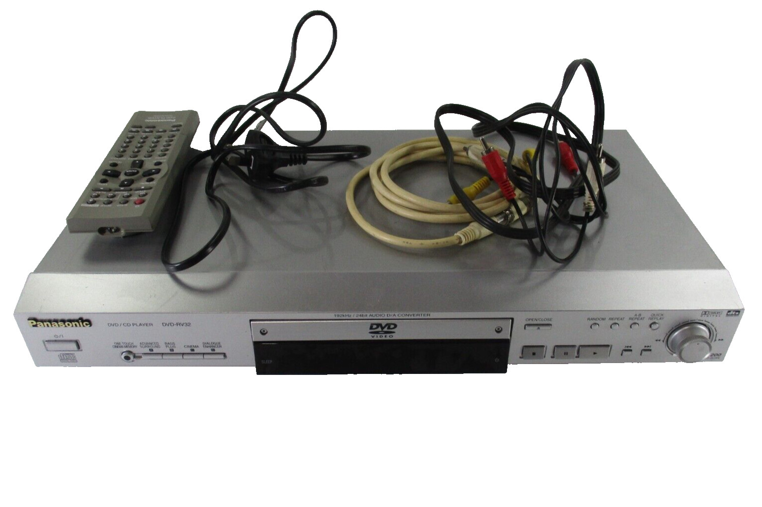 Panasonic DVD/CD Player DVD-RV32 Remote + All Cords PAL R4 Tested #VB2FA004388